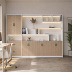premium white bookcase cabinets and display cabinets kaguyasuCWG K098 main images 1