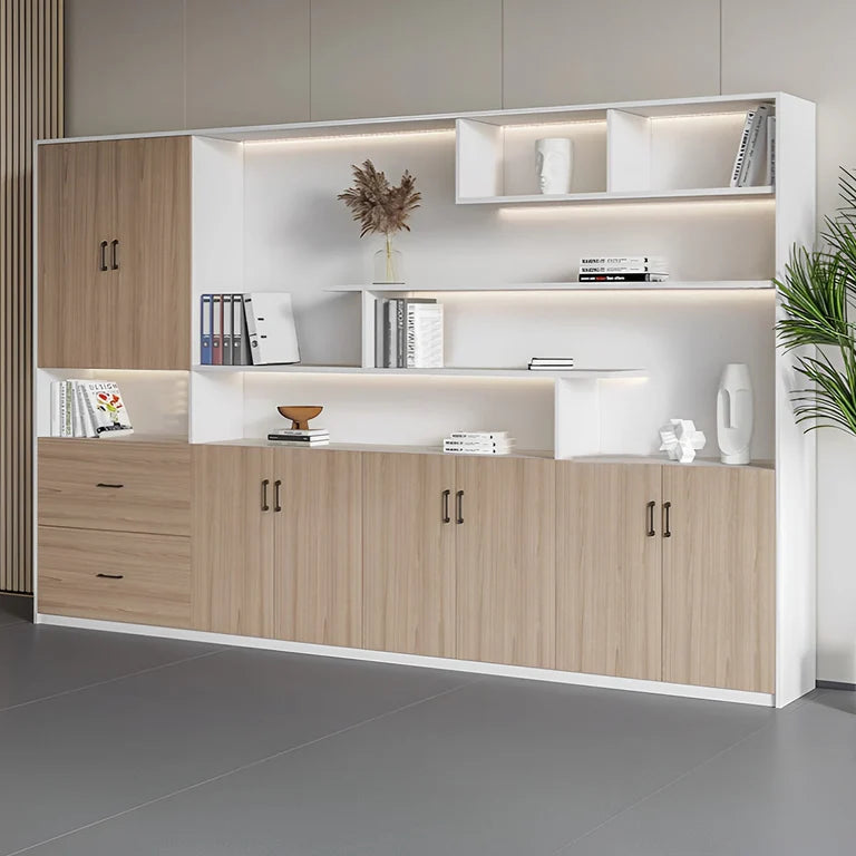 premium white bookcase cabinets and display cabinets kaguyasuCWG K098 main images 1 Image principale du produit