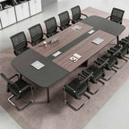 Rectangular Conference Table - 12-Seat Wooden Desk - product image 2