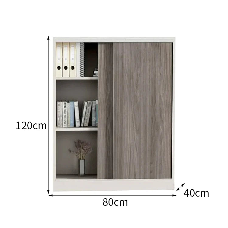 sleek grey bookcase eco friendly shelves with wood kaguyasuCWG m 034 detailed images 1