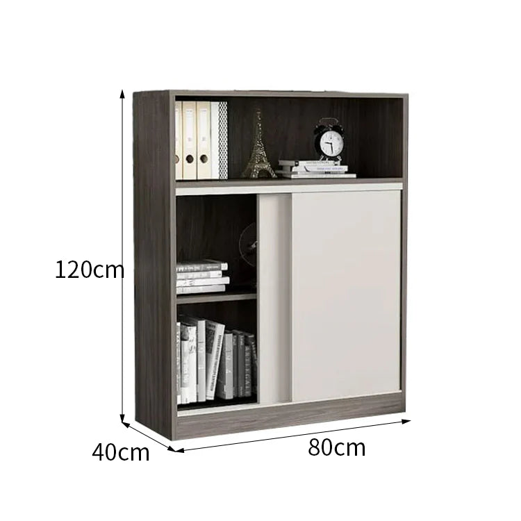 sleek grey bookcase eco friendly shelves with wood kaguyasuCWG m 034 detailed images 7