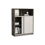 sleek grey bookcase eco friendly shelves with wood kaguyasuCWG m 034 main images 9