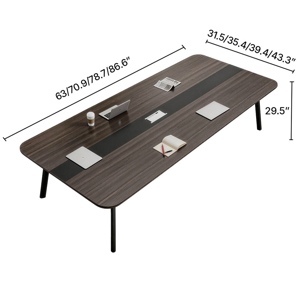 Rectangular Conference Table - 12-Seat Wooden Desk - product image 16