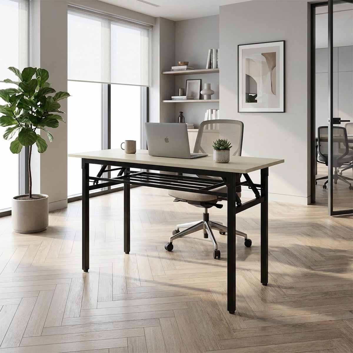 small folding desk compact computer desk kaguyasuBGZ k 008 main images 1 Image principale du produit