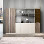 walnut executive bookcase professional cupboard display kaguyasuLBG K008 main images 1