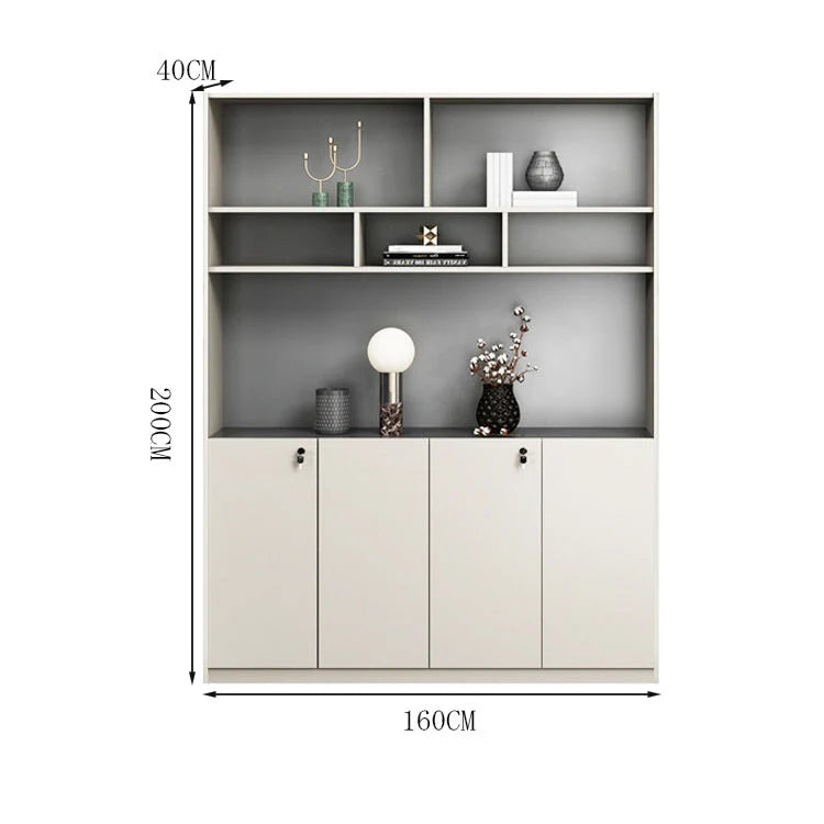 walnut executive bookcase professional cupboard display kaguyasuLBG K008 main images 8