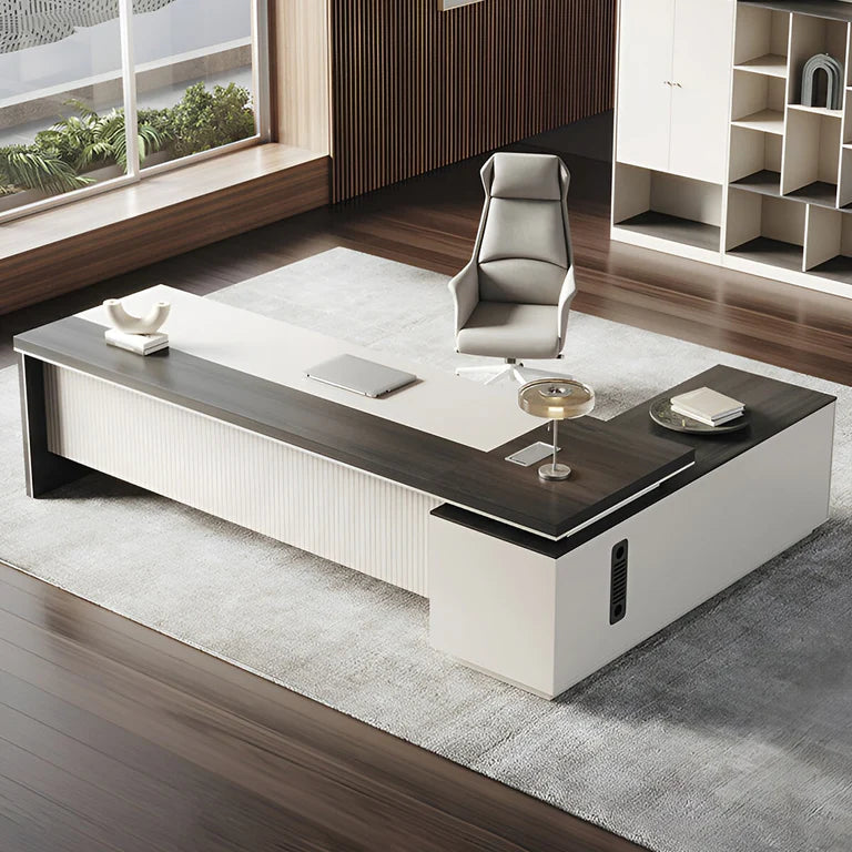 white wood desk l shaped executive desk kaguyasuLBZ 056 main images 18