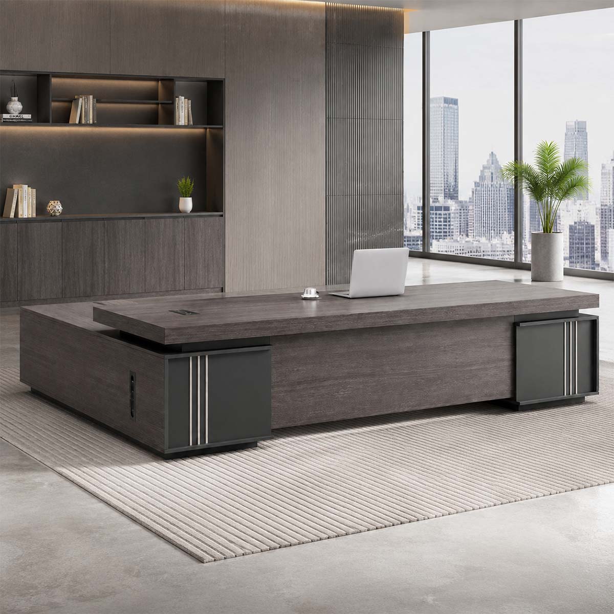 Black Walnut Desk - Large CEO Office Desk - product image 4