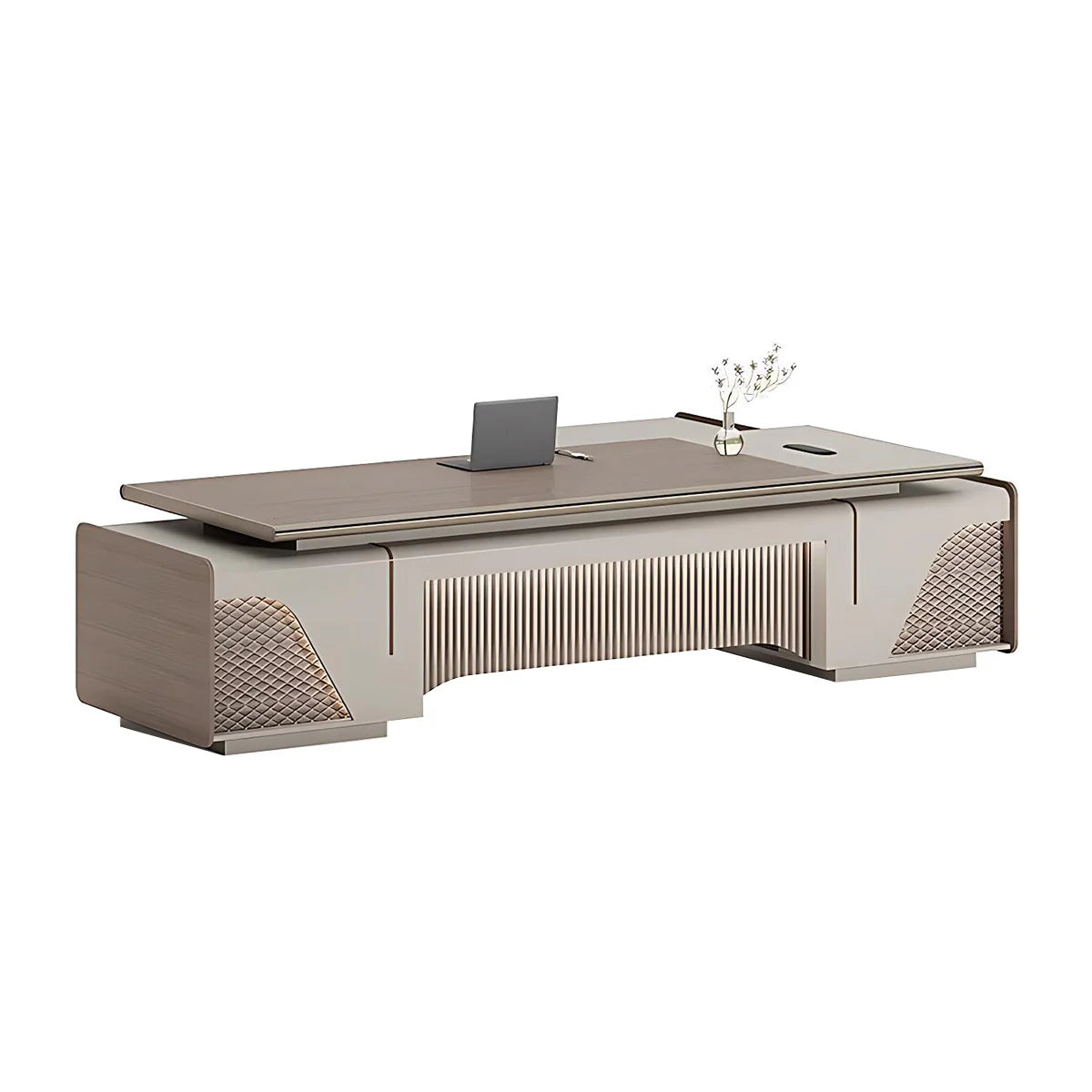 Wooden Desk | Metal Desk | Corner Desk with Storage | Kaguyasu Image secondaire du produit